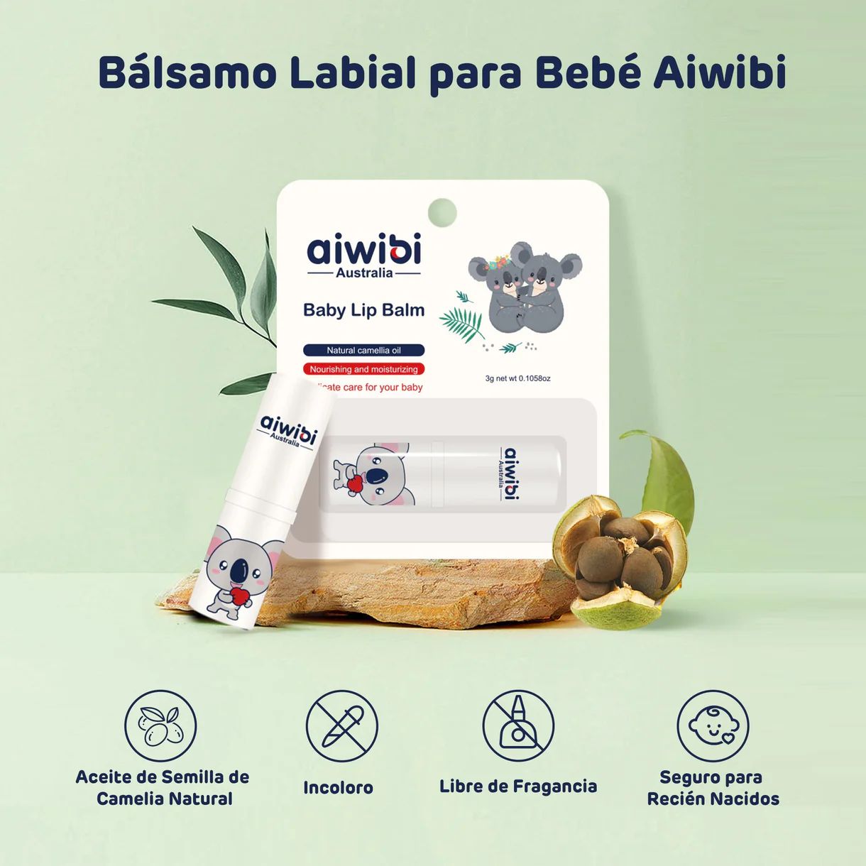 Bálsamo Labial Aiwibi 3g - Imagen 6