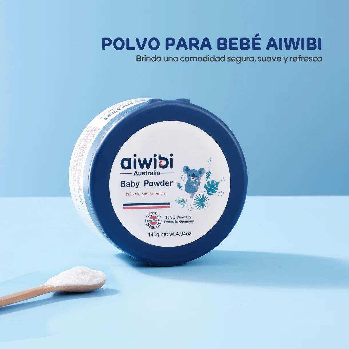 Polvo Corporal Sin Talco Aiwibi 140g - Imagen 2