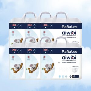 6 Paquetes de Pañales Premium Aiwibi para Bebés